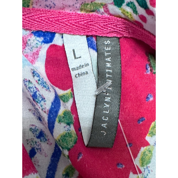 Jaclyn Intimates Pajama Top Paisley Print Collared Viscose Multicolor W L NWOT - Picture 7 of 8